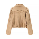 Agueda Tassel Faux Suede Western Jacket