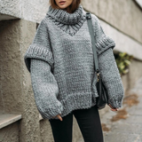 Freya Chunky Knit Funnel Neck Sweater