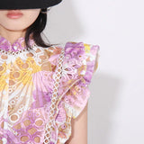 Sabrina Ruffle Sleeve Floral Dress