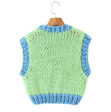 Lorena Handmade Sheep Crop Sweater Vest