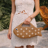 Defina Fish Crochet Clutch Bag
