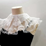 Elegant Victorian Tiered Lace Blouse Collar