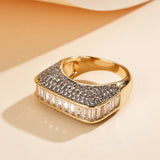 Wisteria CZ Crystal Inlaid Band Ring