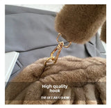 Bianca Faux Mink Ruched Pouch Bag