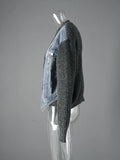 Molly Denim Patchwork Gray Cardigan