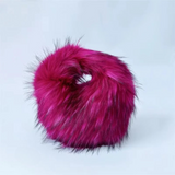 Sarafina Shaggy Faux Fur Half Moon Wrist Bag