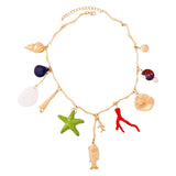 Mermaid Seashell Charms Necklace