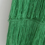 Chaya Tiered Long Fringe Maxi Knit Dress