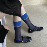 Kei Two Tone Knee High Fashion Socks