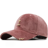 Elka Pierced Suede Baseball Caps