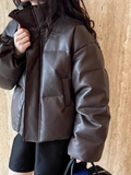 Vilma Faux Leather Puffer Jacket