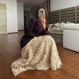 Carin 3D Flower Petals Maxi Skirt