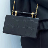 Aerie Pebble Bar Handle Evening Box Clutch