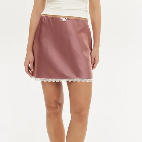 Fiona Satin Mini Skirt