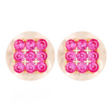 Njeri Rhinestone Disk Stud Earrings