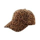 Leopard Print Felt Baseball Caps