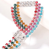 Jumbo Rainbow Ribbon Rhinestone Earrings