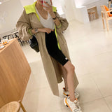 Lula Neon Trim Hooded Trench Coat