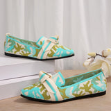 Helsey Jacquard Pointed-Toe Loafers