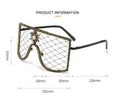 Rubie Oversized Rhinestone Mesh Eyeglasses