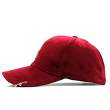 Elka Pierced Suede Baseball Caps