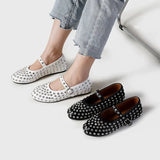 Calla Rhinestone Rivet Ballet Flats