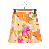 Lily Rose Tie-dye Floral Mini Skirt