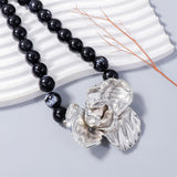 Arya Metallic Flower Beads Choker Necklace