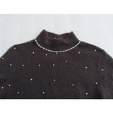 Yelena Pearl Appliques Knit Sweater