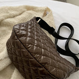 Frida Metallic Quilted Nylon Hobo Bags