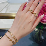 Tamar Belted Chain Ring and Bracelet