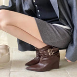 Tamara Pointed Toe Moto Ankle Boots