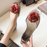 Joseline Camellia Flower Jelly Flats