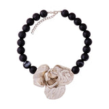 Arya Metallic Flower Beads Choker Necklace