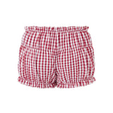 Pepa Ruched Red Plaid Shorts