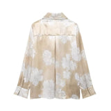 Malena Floral Satin Shirts & Pants