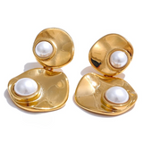 Cara Elegant Imitation Mother Of Pearls Earrings