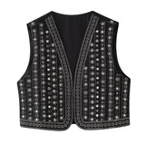 Catori Sequin Embroidery Boho Vests