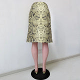 Teomi Snakeskin Print Pencil Skirts