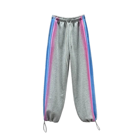 Chaya Ombre Tie-dye Striped Plush Sweatpants