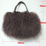 Catala Mongolian Lamb Fur Handbag