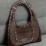 Xena Retro Rivet Studs Shoulder Bag