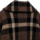 Charlotte Vintage Brown Plaid Knit Jacket