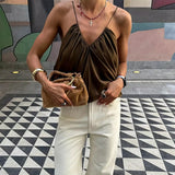 Norma Draped Satin Slip Top