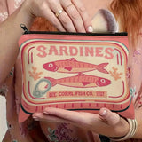 Vintage Sardine Tin Design Mini Pouch Bag