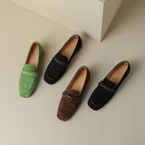 Mariana French Braids Suede Loafers