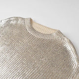 Gia Silver Metallic Sweater