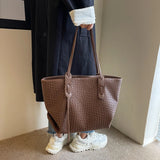 Bridget Woven Texture Shopper Totes