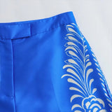 Ramona Blue Printed Wide Leg Pants