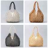 Nitah Wooden Bead Woven Bag